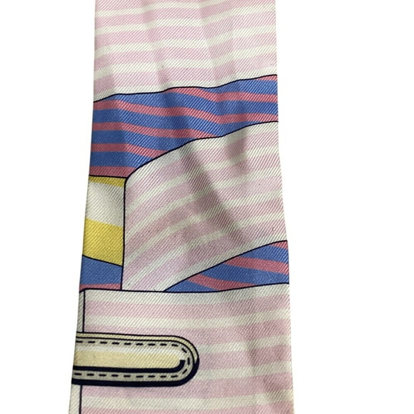 HERMES Hermes Twilly Les Sangles Suspender Belt Scarf Muffler Ribbon High Mul... - Picture 6 of 8